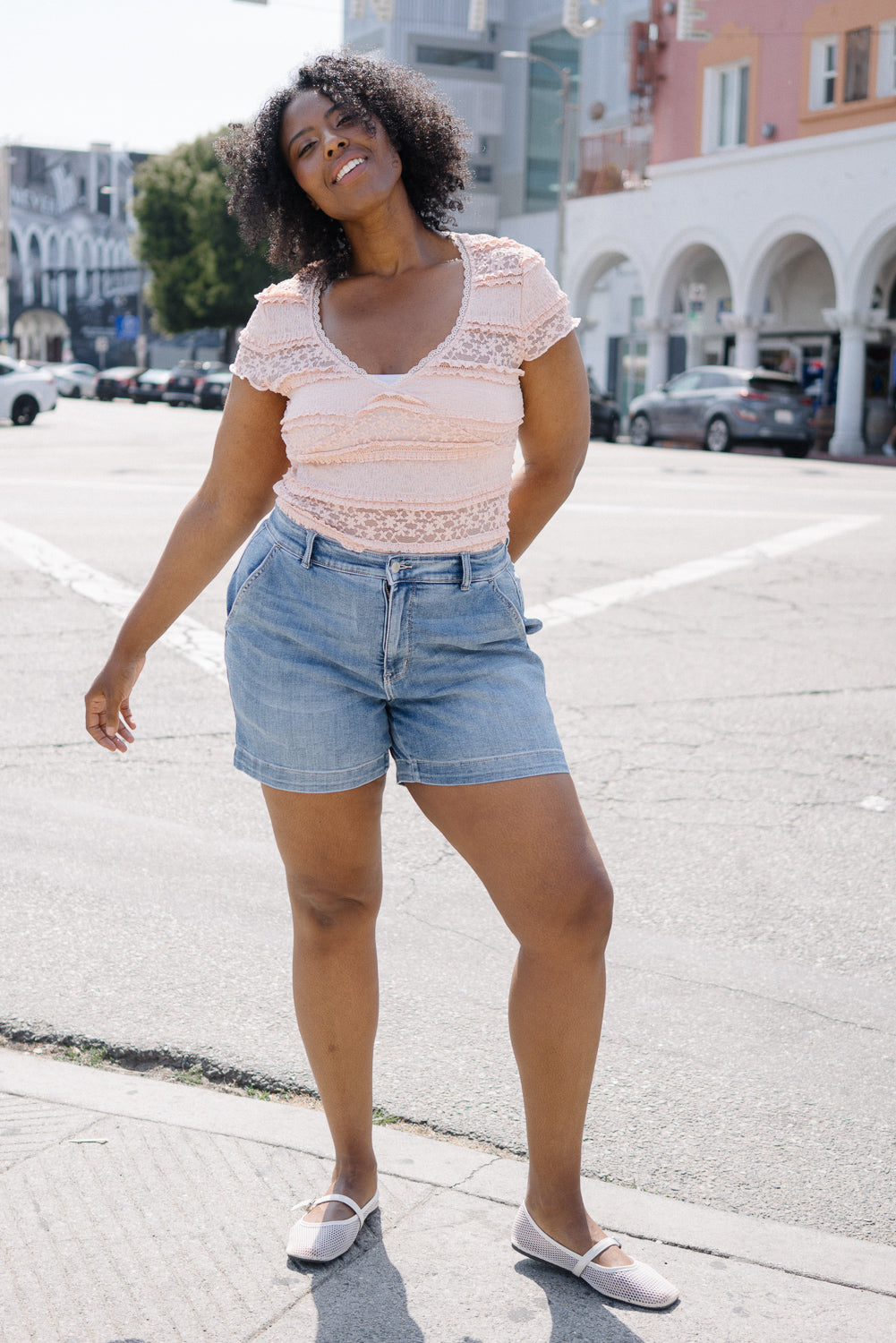 Camila High Rise Tailored Shorts – PLUS