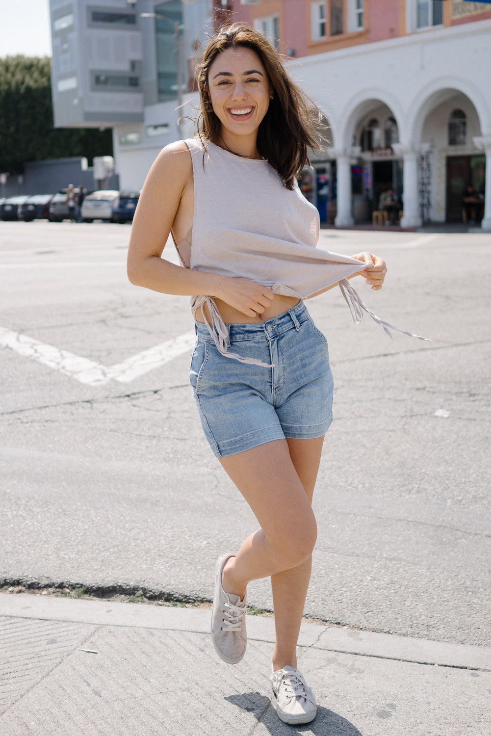 Camila High Rise Tailored Shorts - Image 3