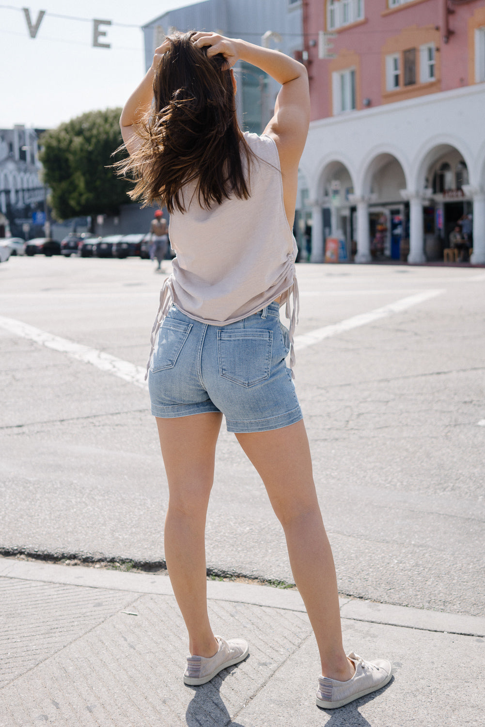 Camila High Rise Tailored Shorts - Image 4