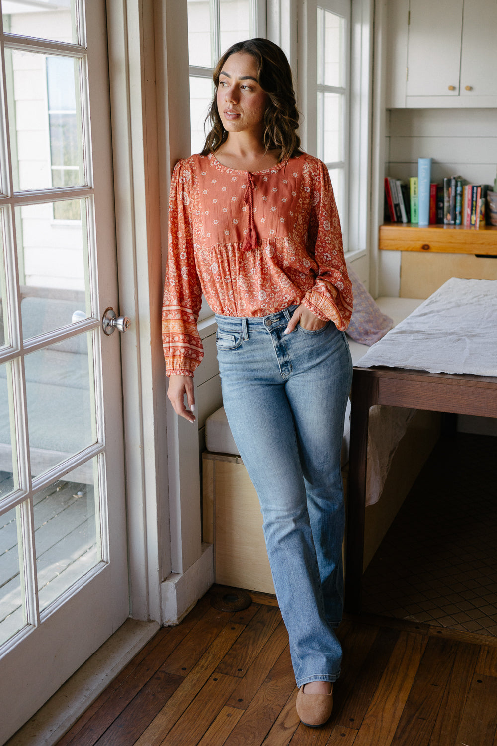 Ashley Mid Rise Bootcut Jeans