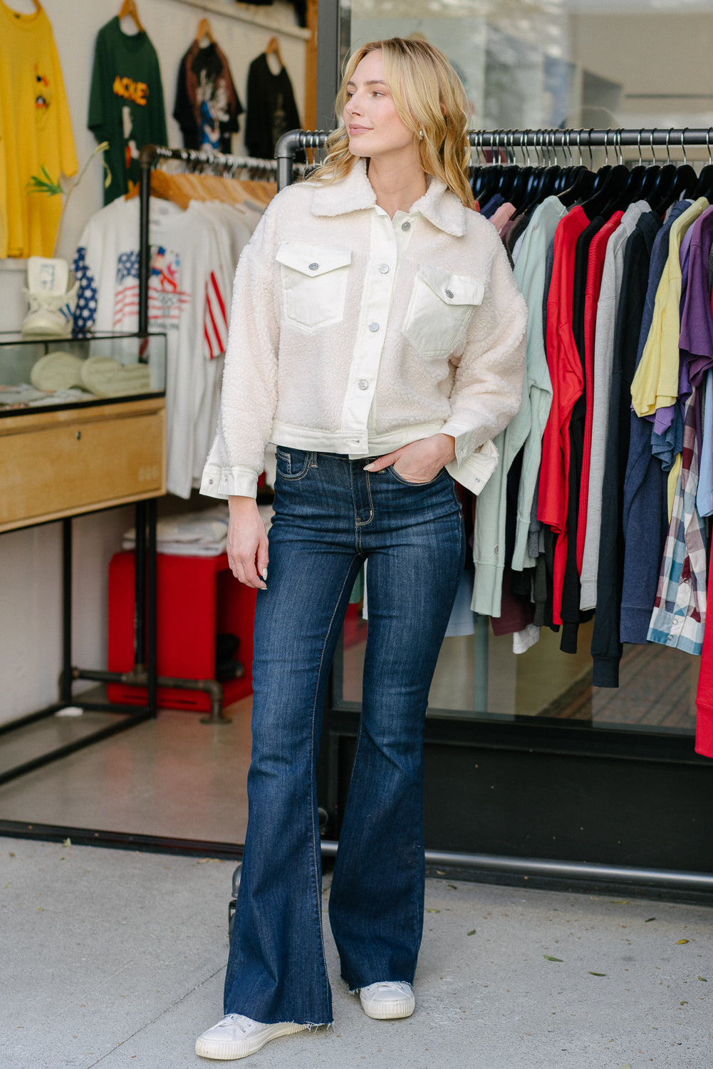 Lily High Rise Raw Hem Flare - Image 3