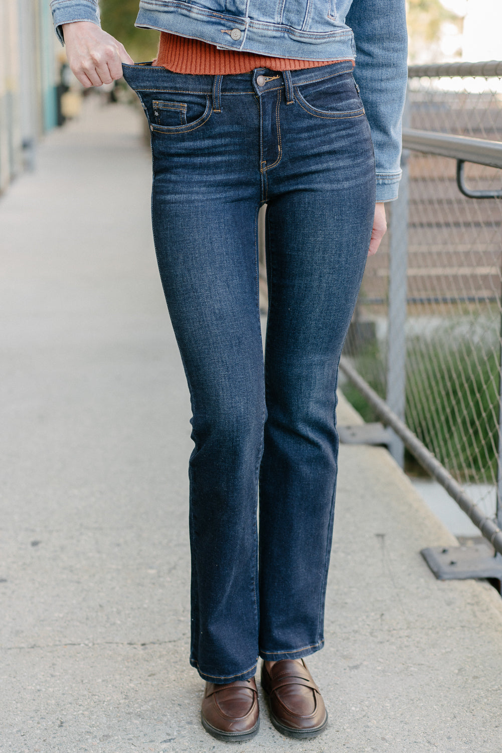Elsy Whiskered Bootcut Jeans (Petite) - Image 4