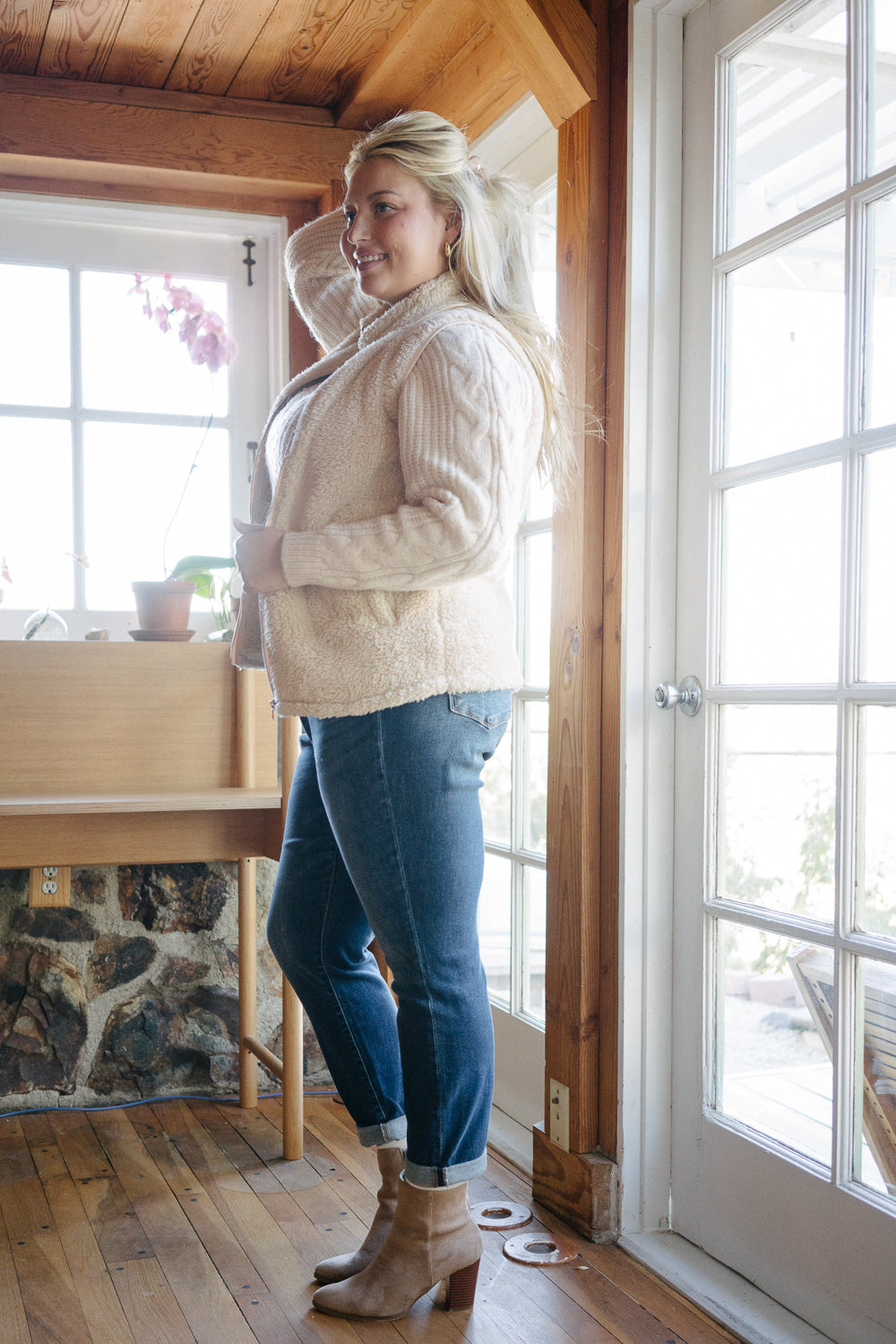 Addison Classic Cuffed Boyfriend Jeans- PLUS - Image 3