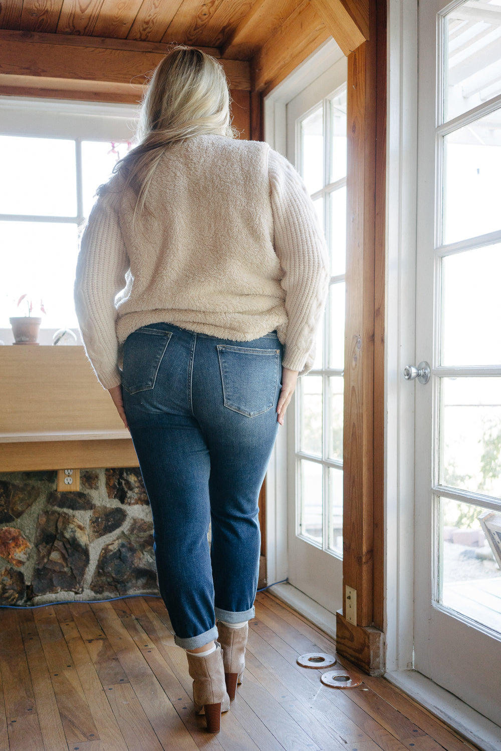 Addison Classic Cuffed Boyfriend Jeans- PLUS - Image 4