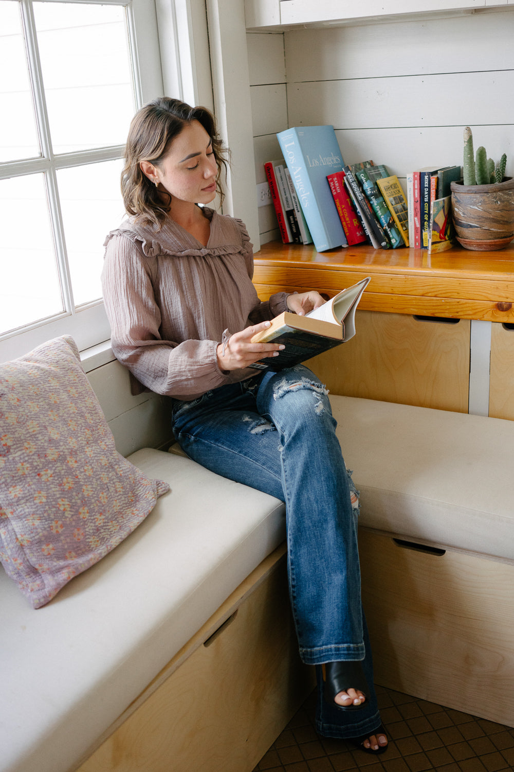 Judith Button Fly Trouser Flare Jeans - Image 2