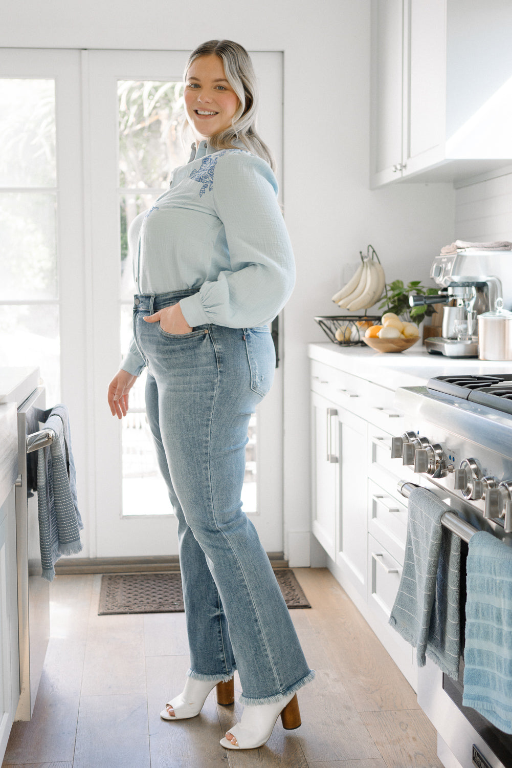 Dana High Rise Bootcut with Fray Hem – PLUS