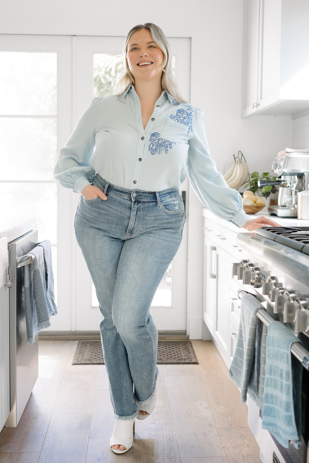 Dana High Rise Bootcut with Fray Hem - PLUS - Image 2