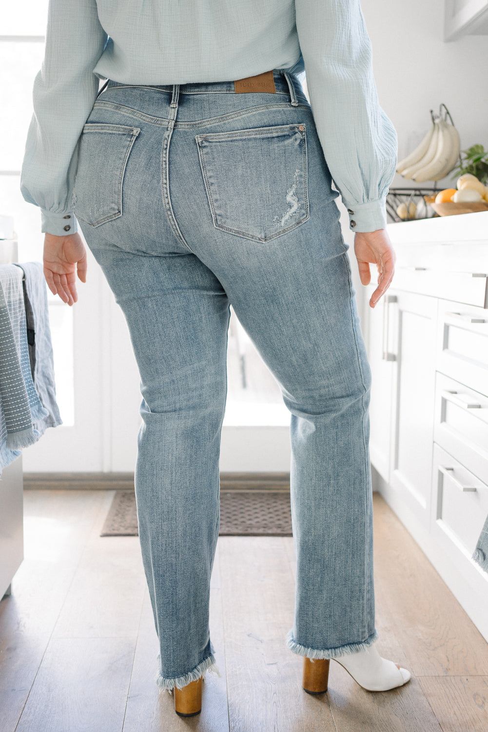 Dana High Rise Bootcut with Fray Hem - PLUS - Image 3