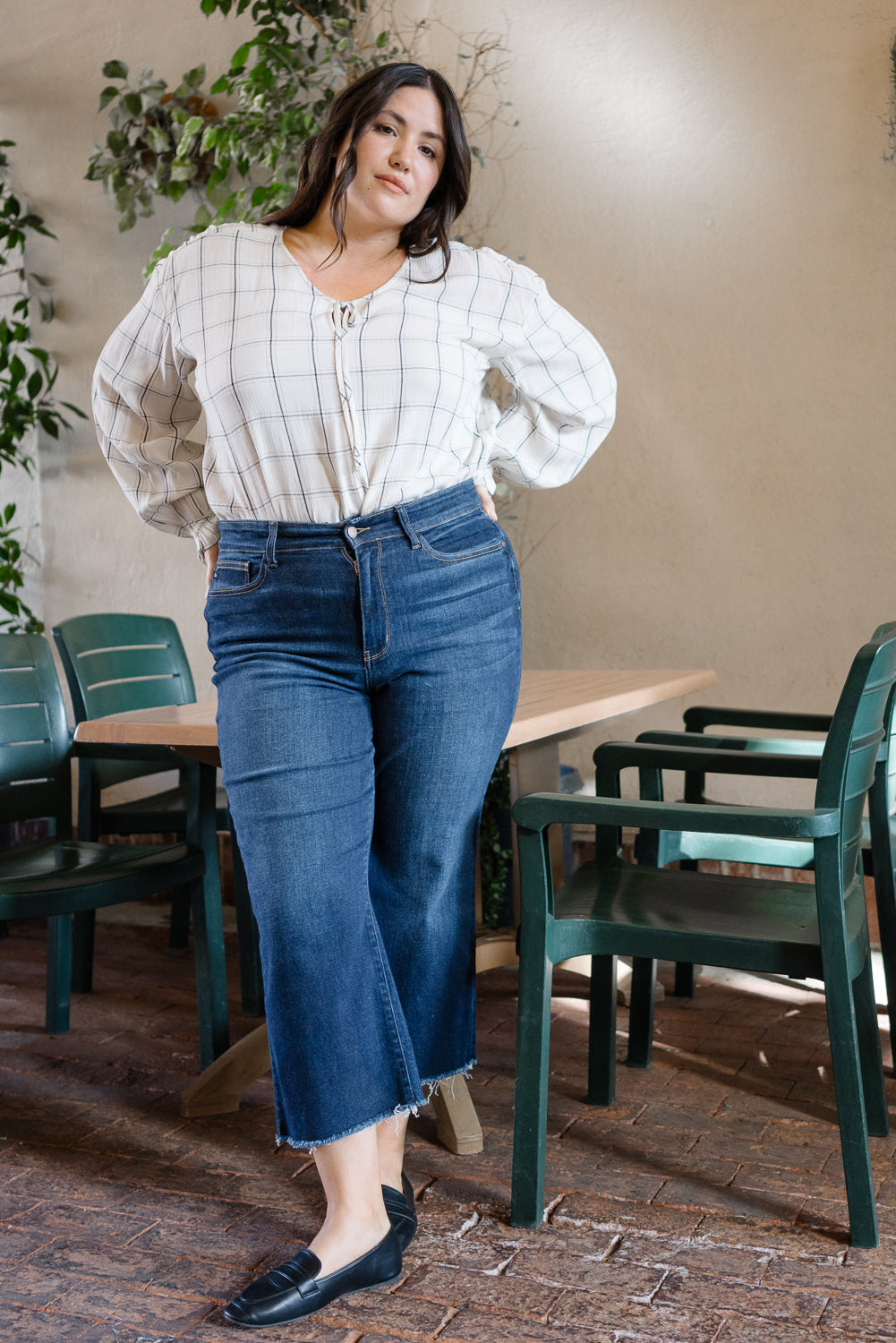 Paisley High Rise Cropped Wide Leg – PLUS