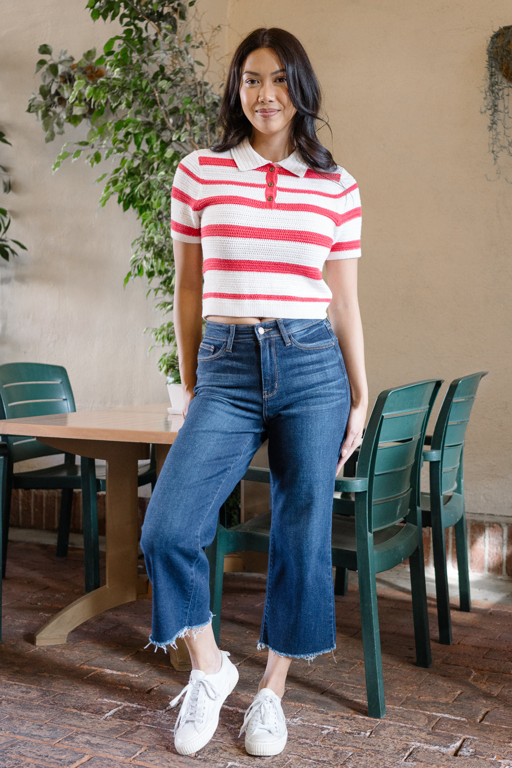 Paisley High Rise Cropped Wide Leg - Image 3