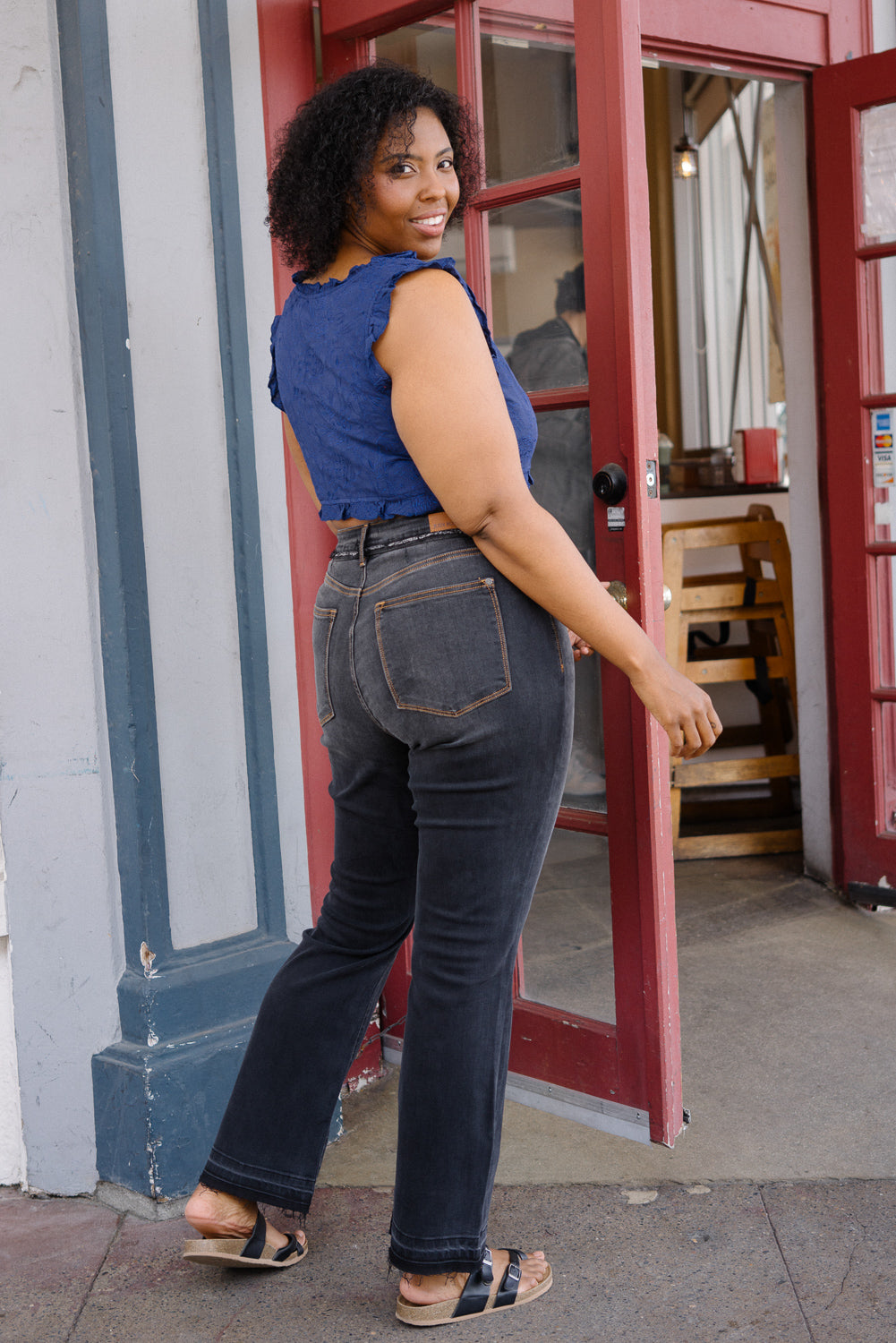 Baylee High Rise Released Hem Slim Bootcut Jeans - PLUS - Image 3