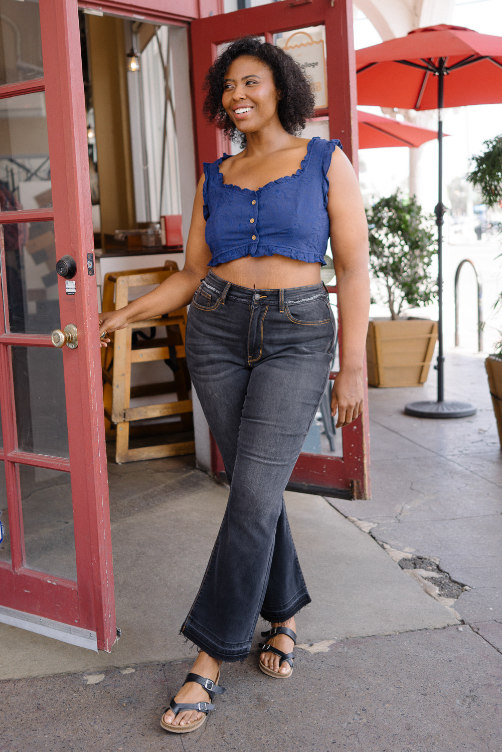 Baylee High Rise Released Hem Slim Bootcut Jeans – PLUS