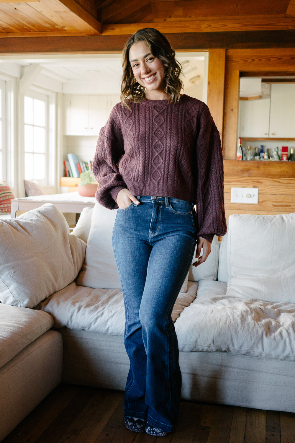 Kelly High Rise Angled Side Seam Flare Jeans