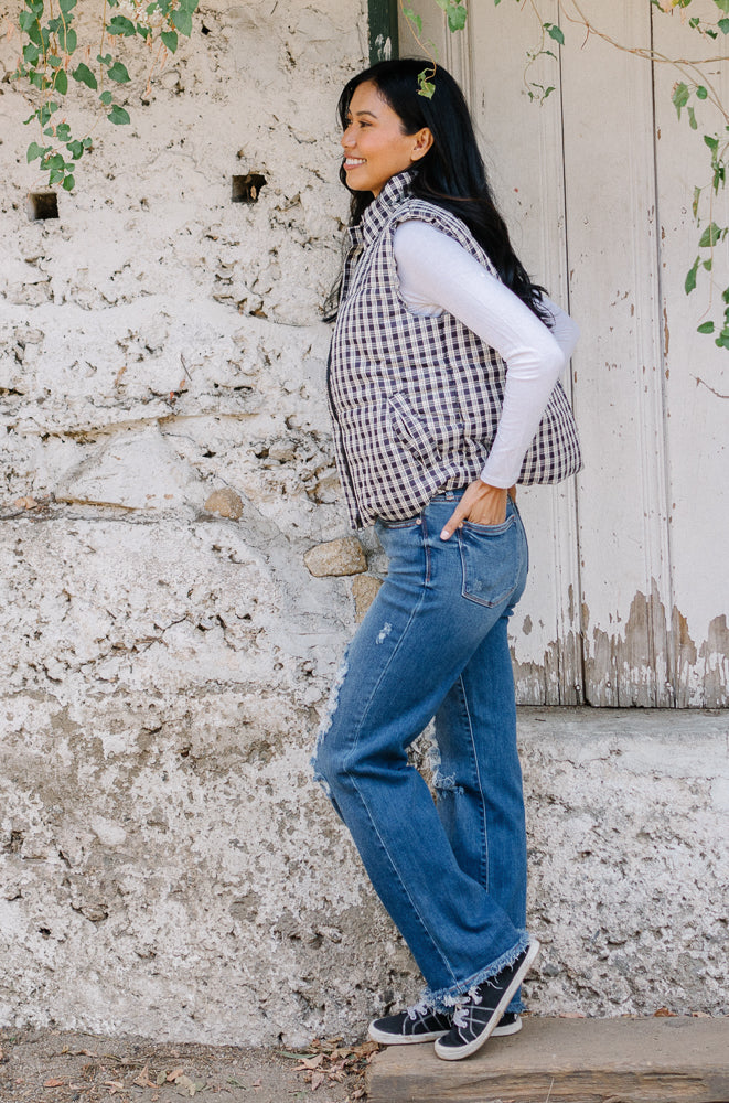 Lauren Mid Rise Distressed Dad Jeans - Image 5