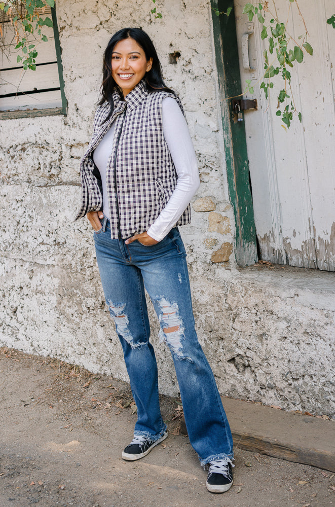 Lauren Mid Rise Distressed Dad Jeans - Image 3