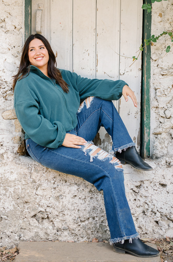 Lauren Mid Rise Distressed Dad Jeans - PLUS - Image 4