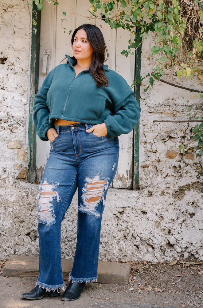 Lauren Mid Rise Distressed Dad Jeans - PLUS - Image 2