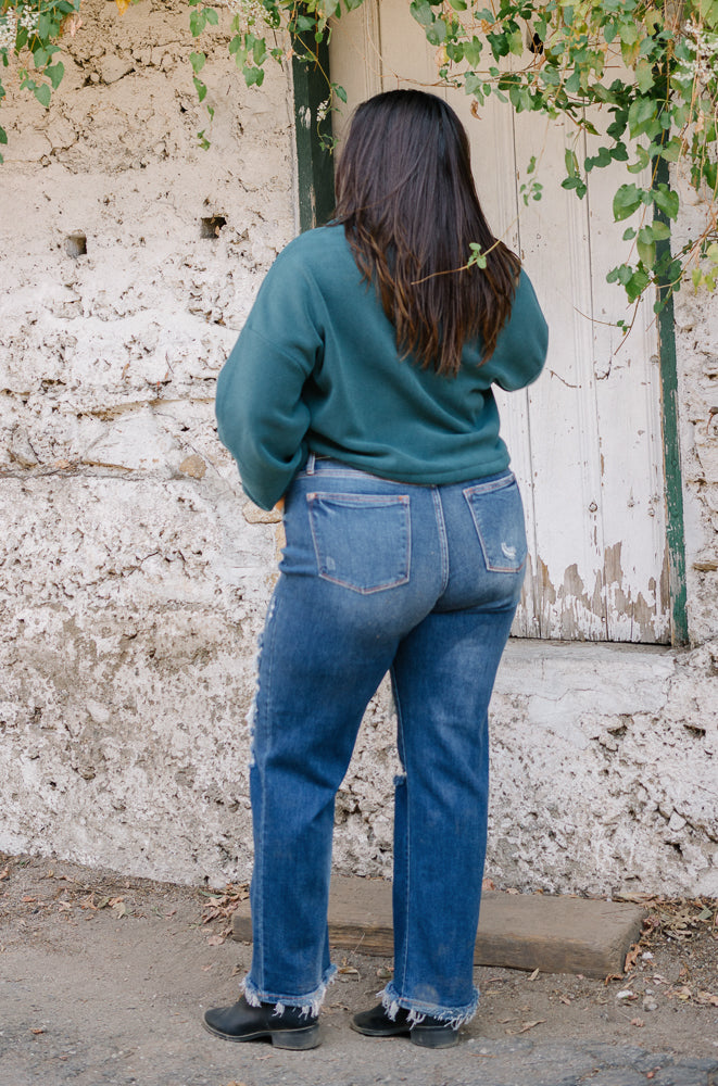 Lauren Mid Rise Distressed Dad Jeans - PLUS - Image 5