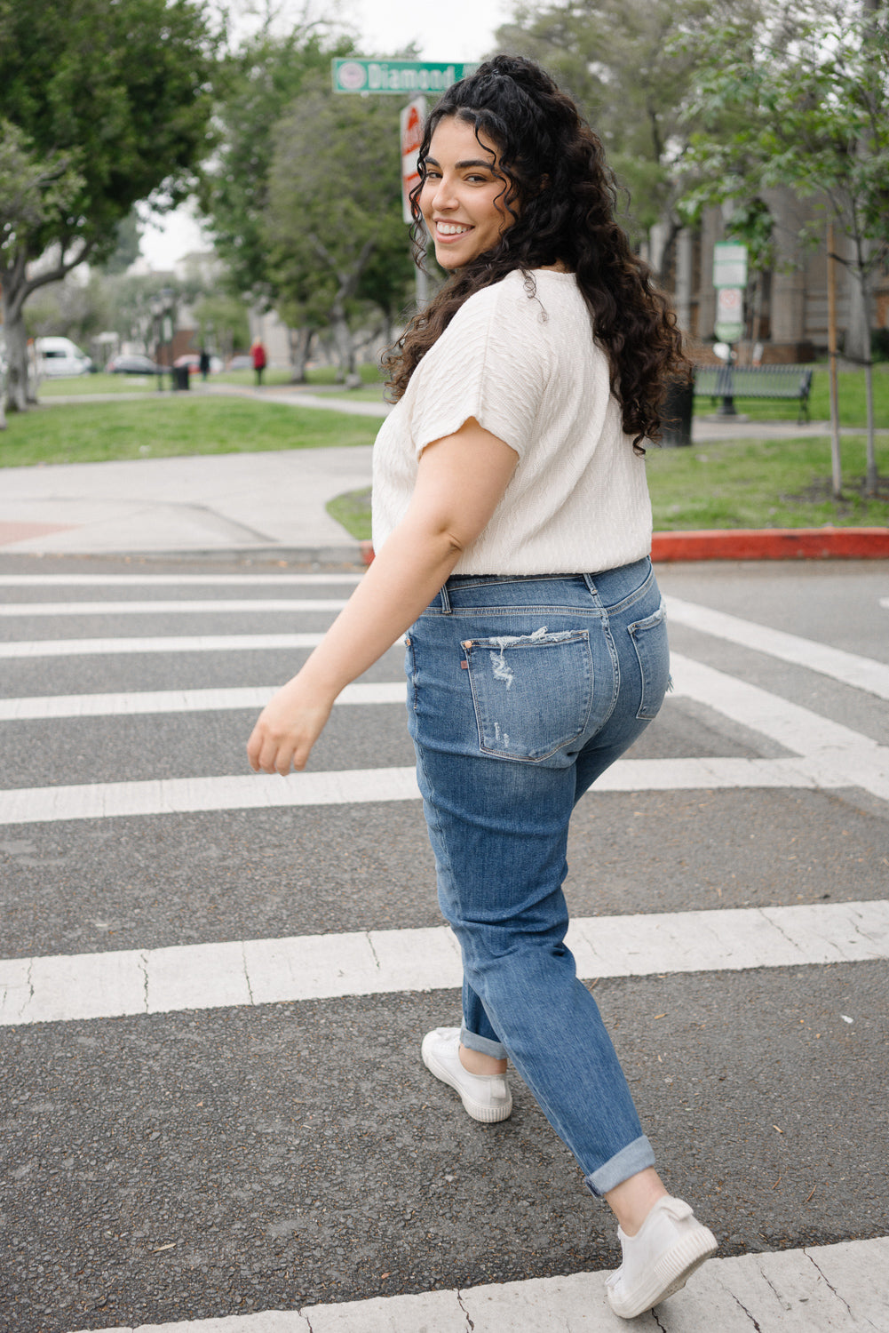 Tiffany Totally Chill Button-Fly Boyfriends - PLUS - Image 2