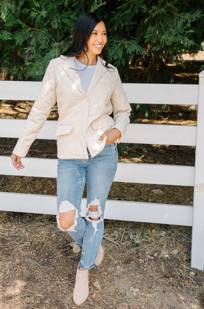 Gale High Rise Ripped Boyfriend Fit Jeans