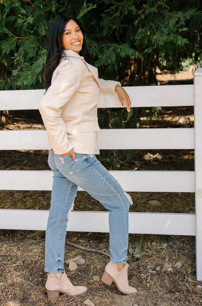 Gale High Rise Ripped Boyfriend Fit Jeans - Image 4