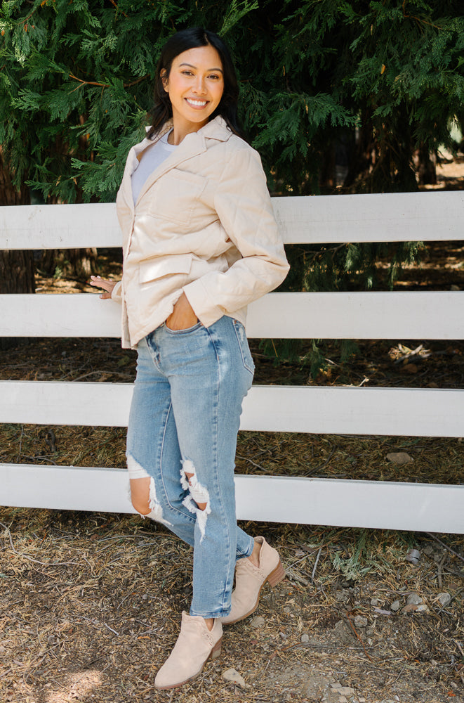 Gale High Rise Ripped Boyfriend Fit Jeans - Image 2