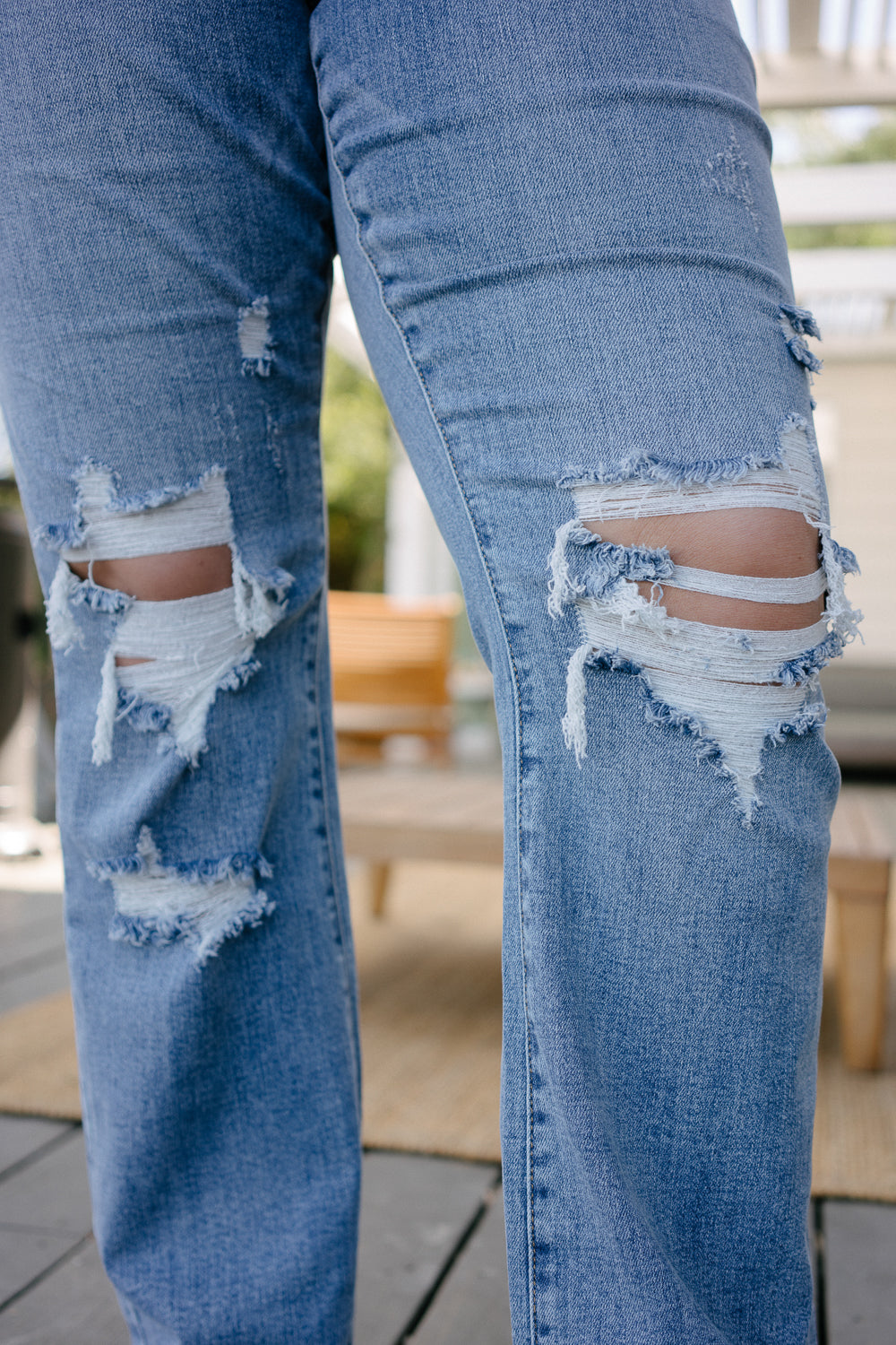 Faye Stone Wash Ripped Bootcut Jeans - PLUS - Image 6