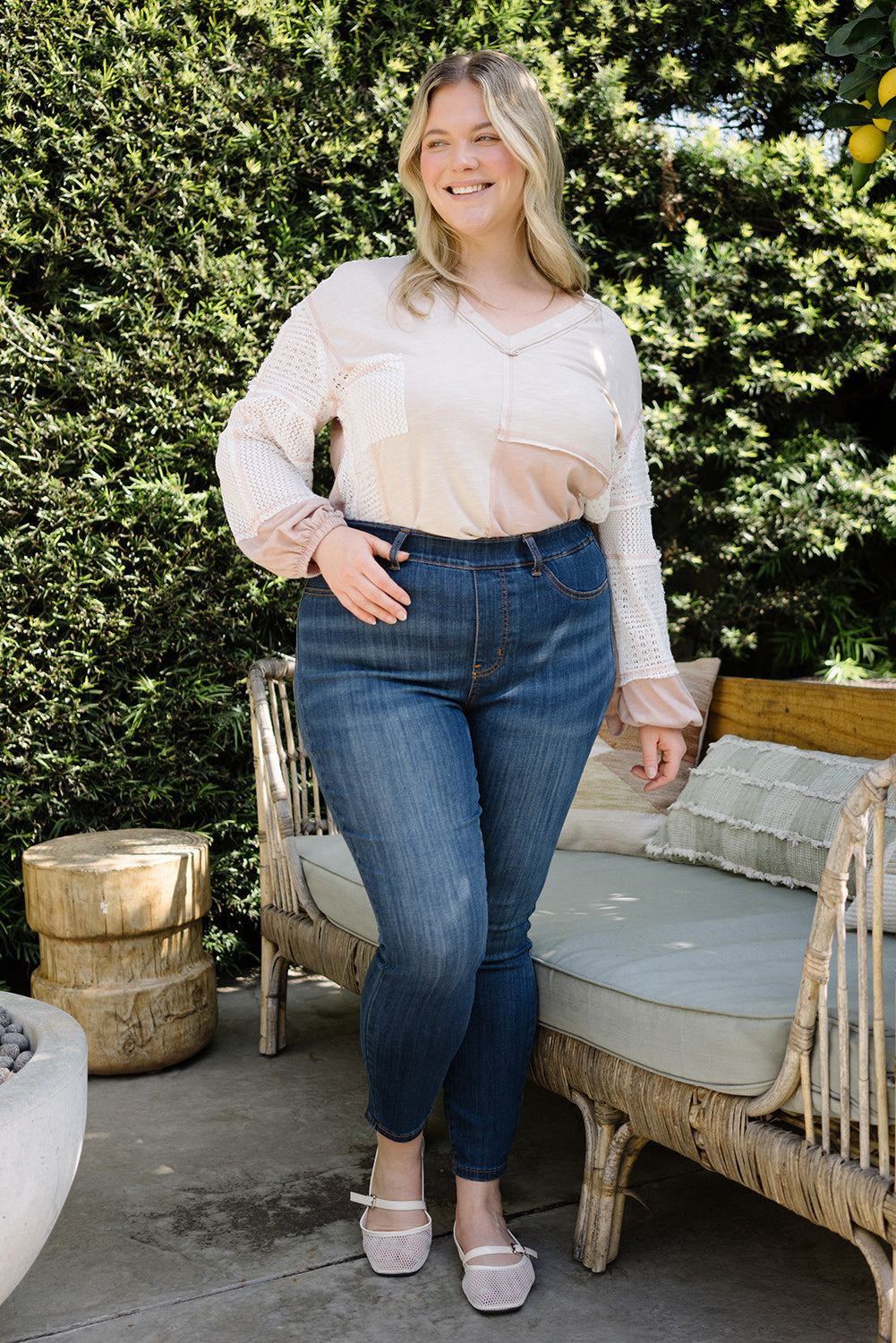 Sue Patch Pocket Pull-On Classic Skinny Jeans – PLUS