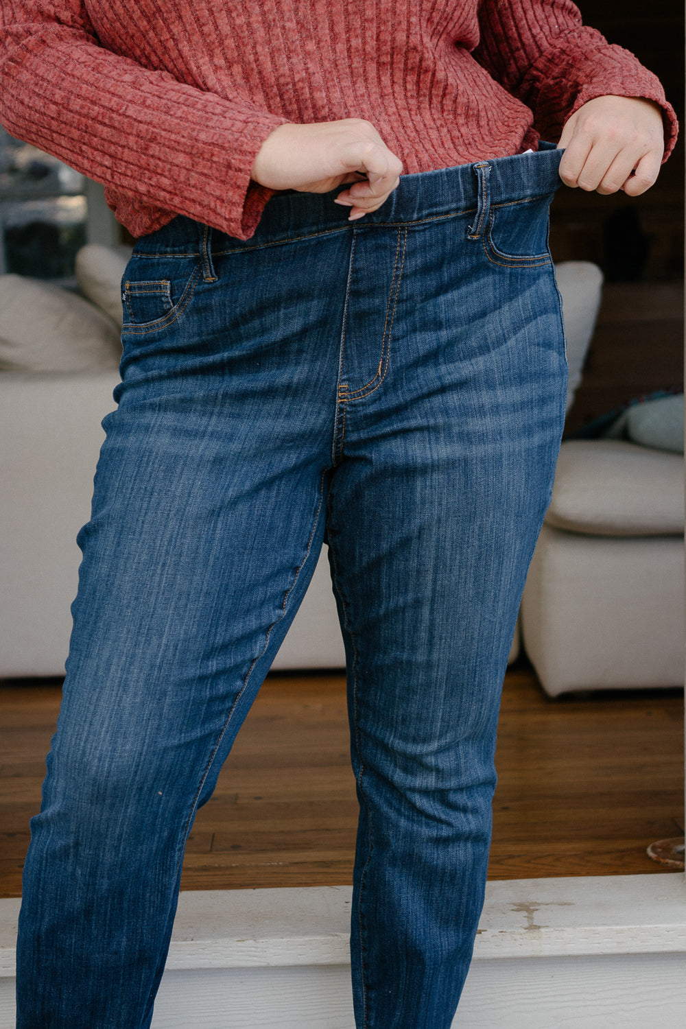 Hailey High Rise Pull On Double Cuffed Slim Jeans - PLUS - Image 7