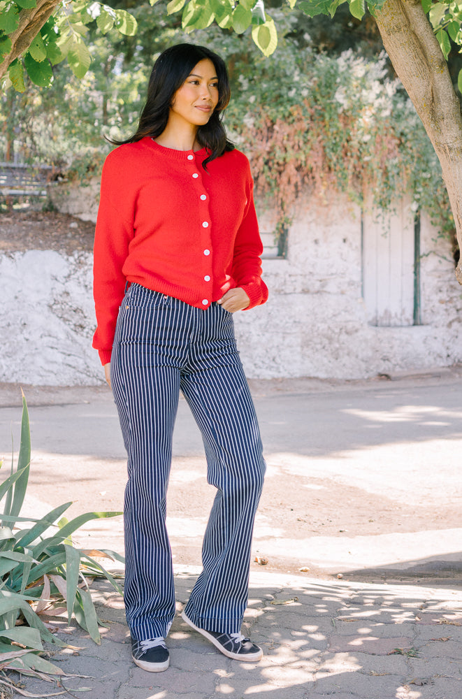 Vetti High Rise Tummy Control Striped Straight Fit - Image 2