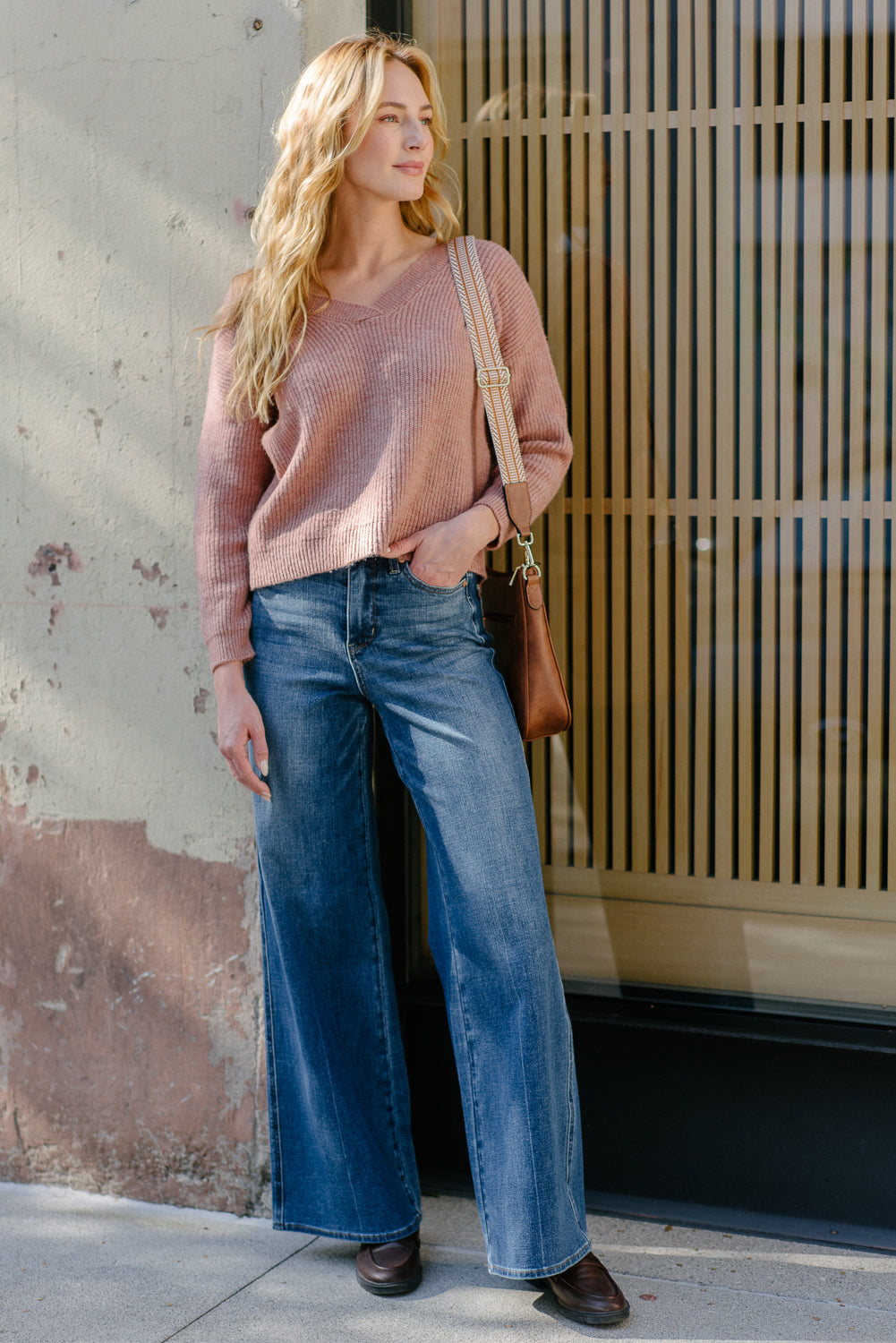 Claribel High Rise Tummy Control Retro Wide Leg Jeans