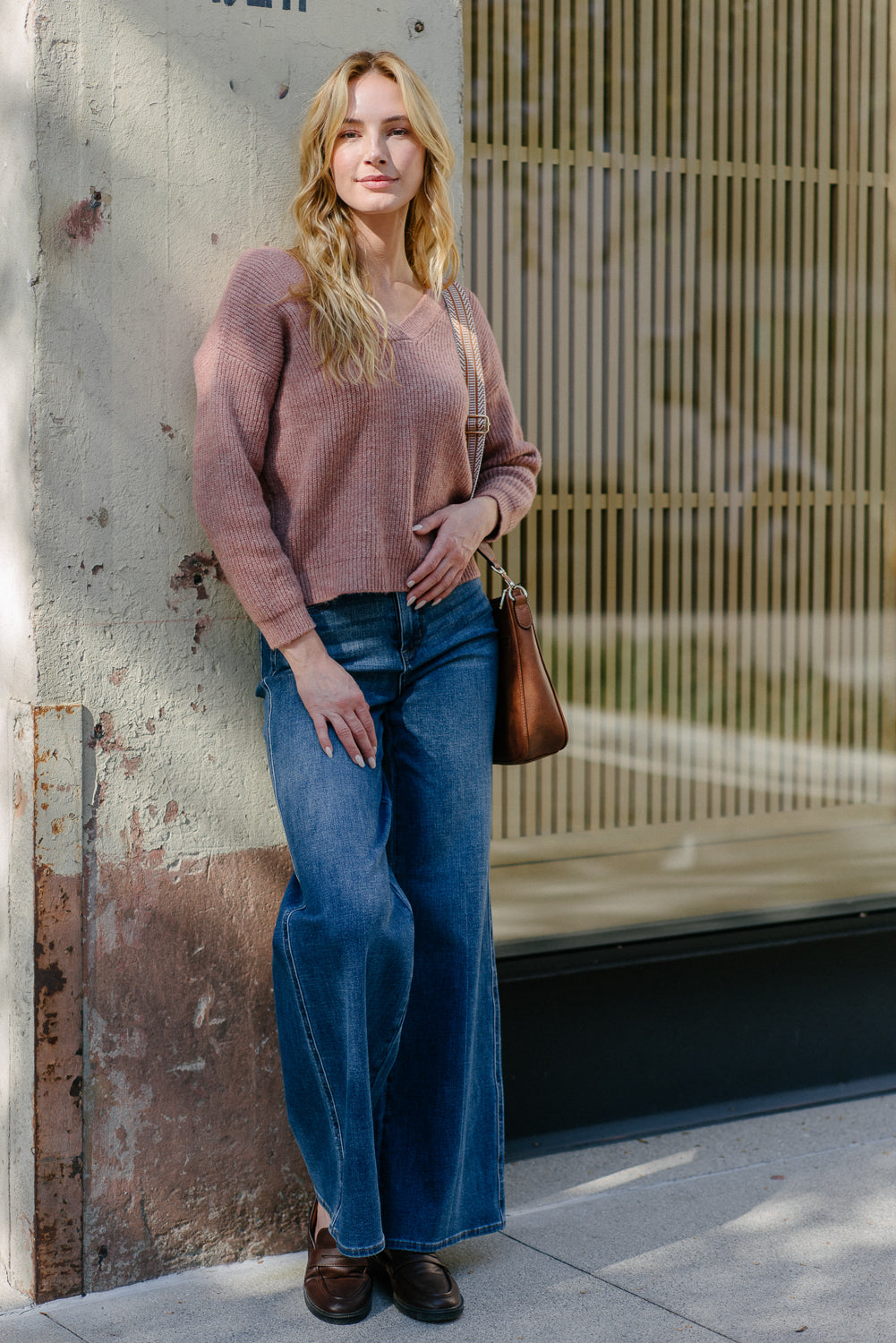 Claribel High Rise Tummy Control Retro Wide Leg Jeans - Image 2