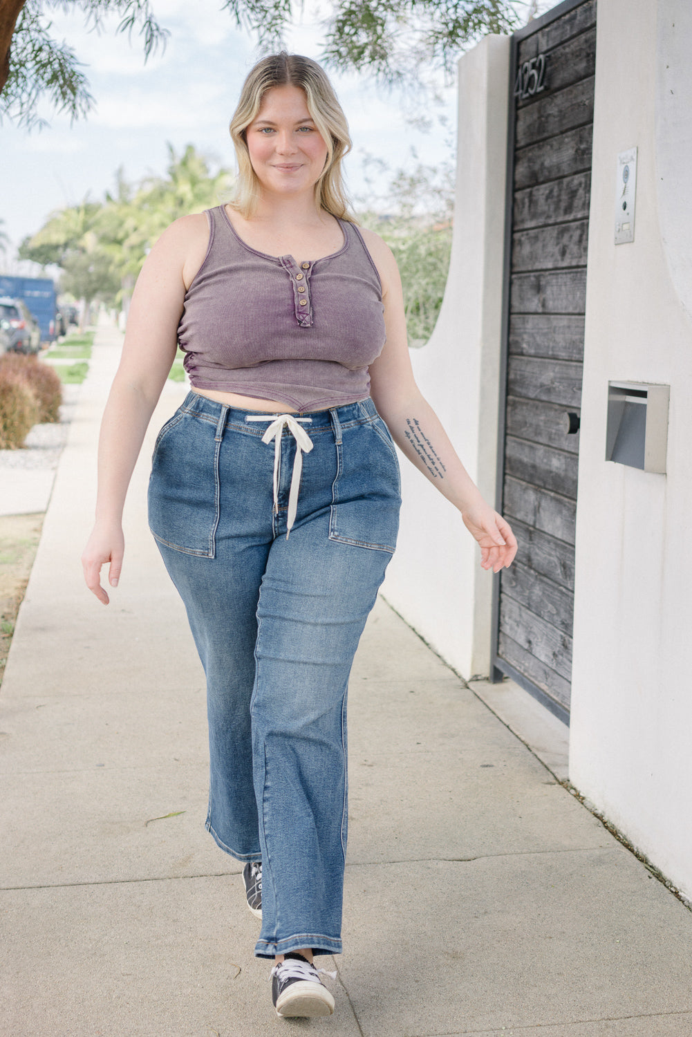 Blair High Rise Drawstring Wide Leg – PLUS