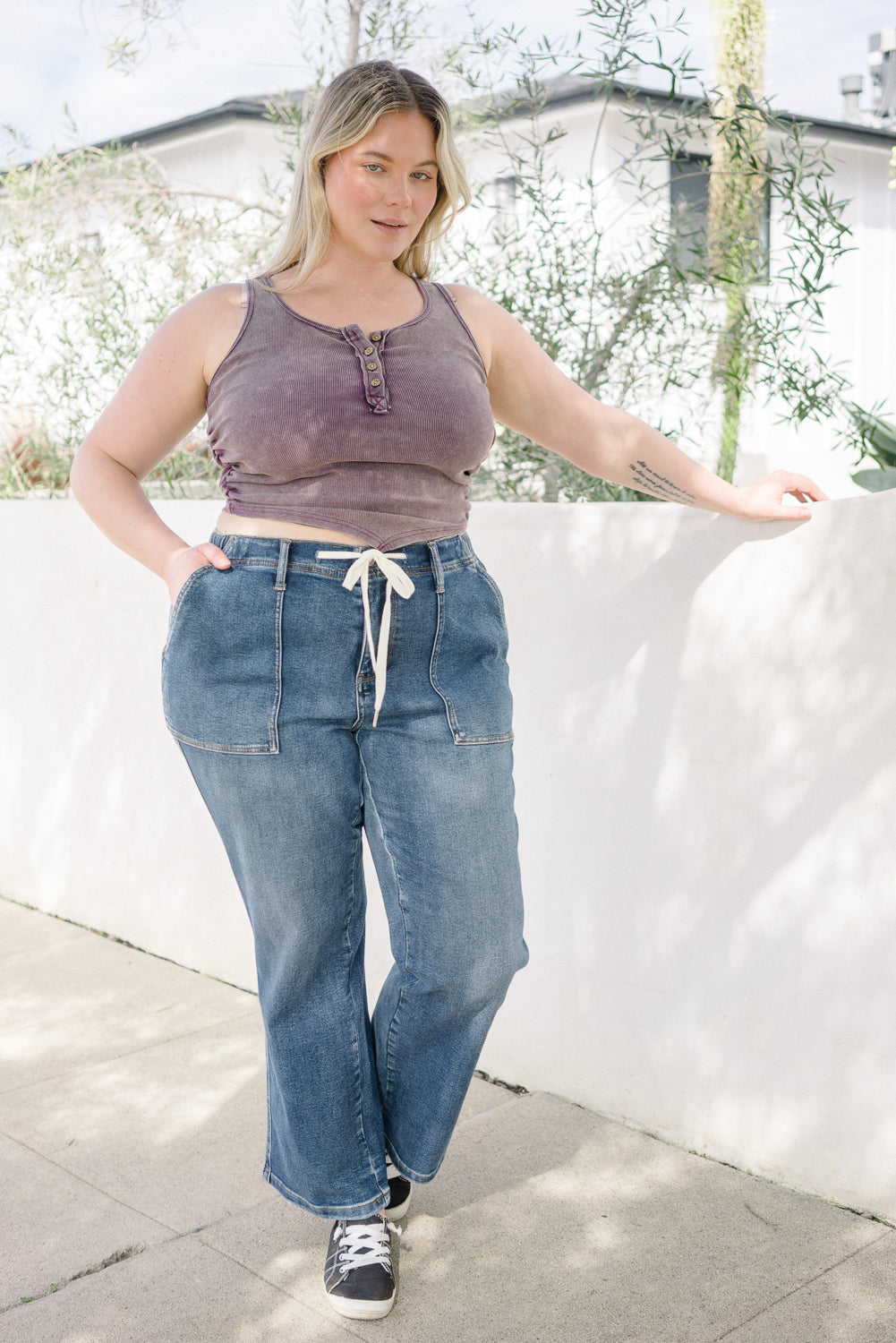 Blair High Rise Drawstring Wide Leg - PLUS - Image 2