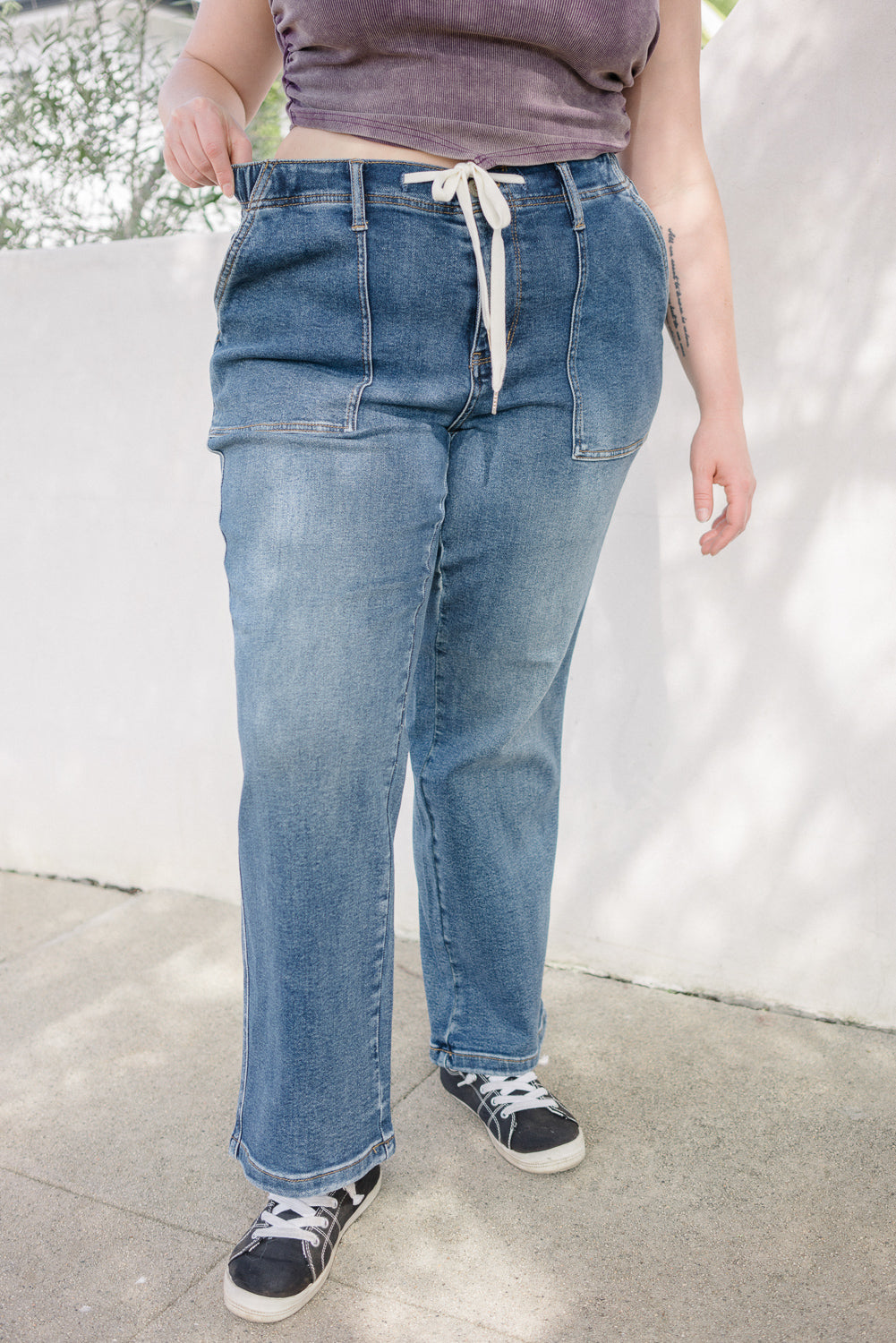 Blair High Rise Drawstring Wide Leg - PLUS - Image 4