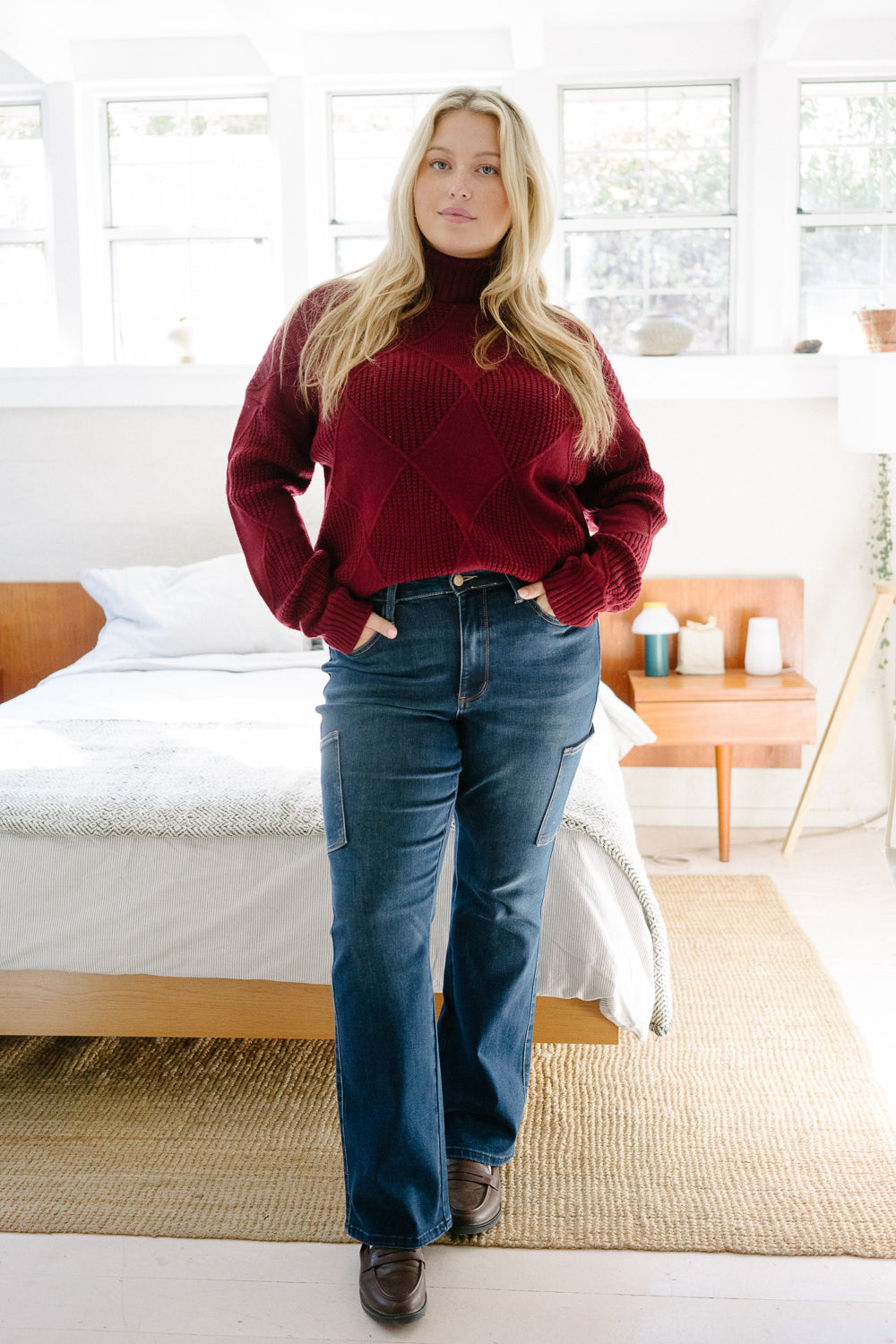 Karla High Rise Cargo Bootcut Jeans – PLUS