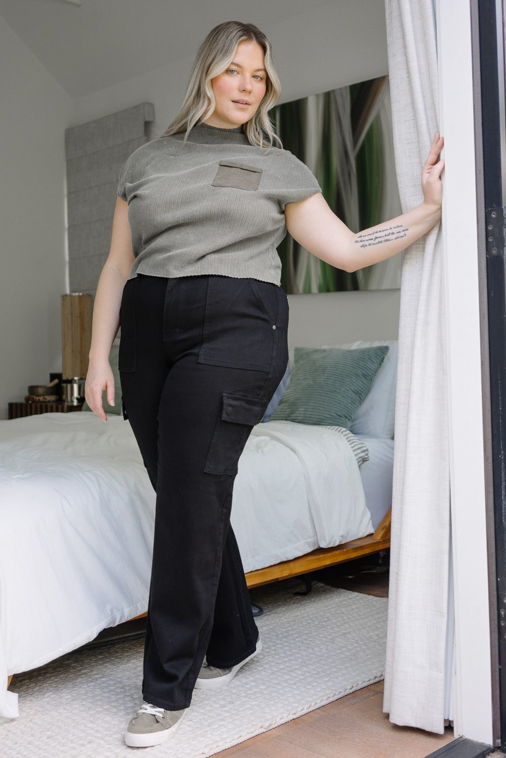 Krystal High Rise Cargo Wide Leg – PLUS