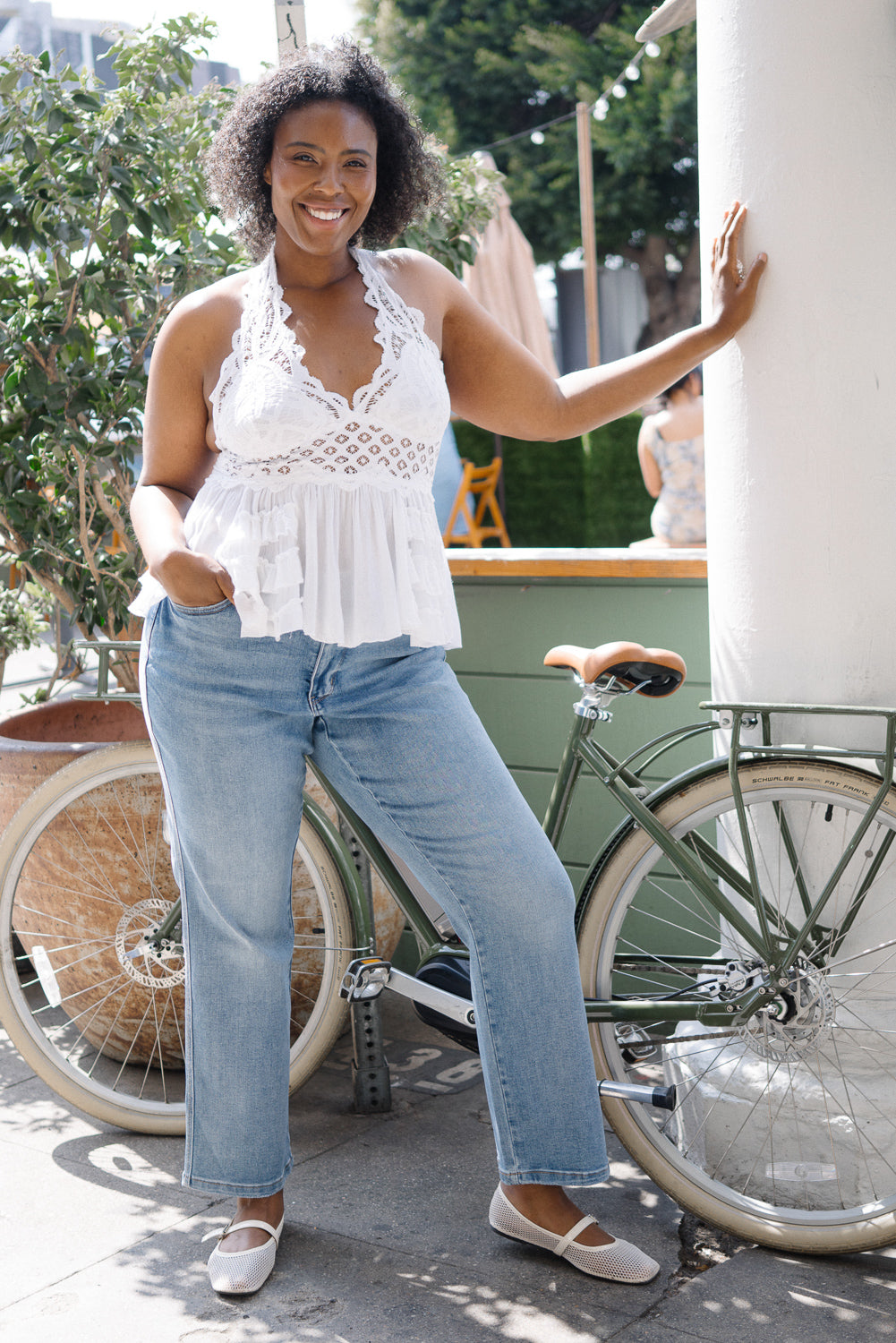 Haven Mid Rise Tummy Control Vintage Wash Straight Jeans – PLUS