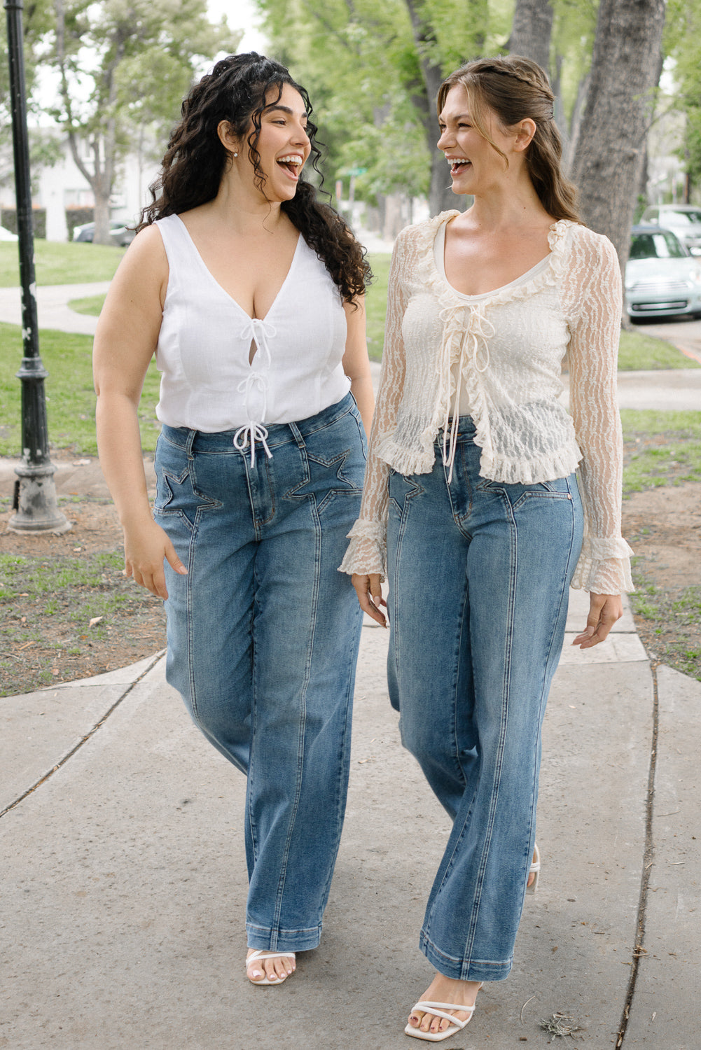 Eliza High Rise Wide Legs with Starry Flair - PLUS - Image 8