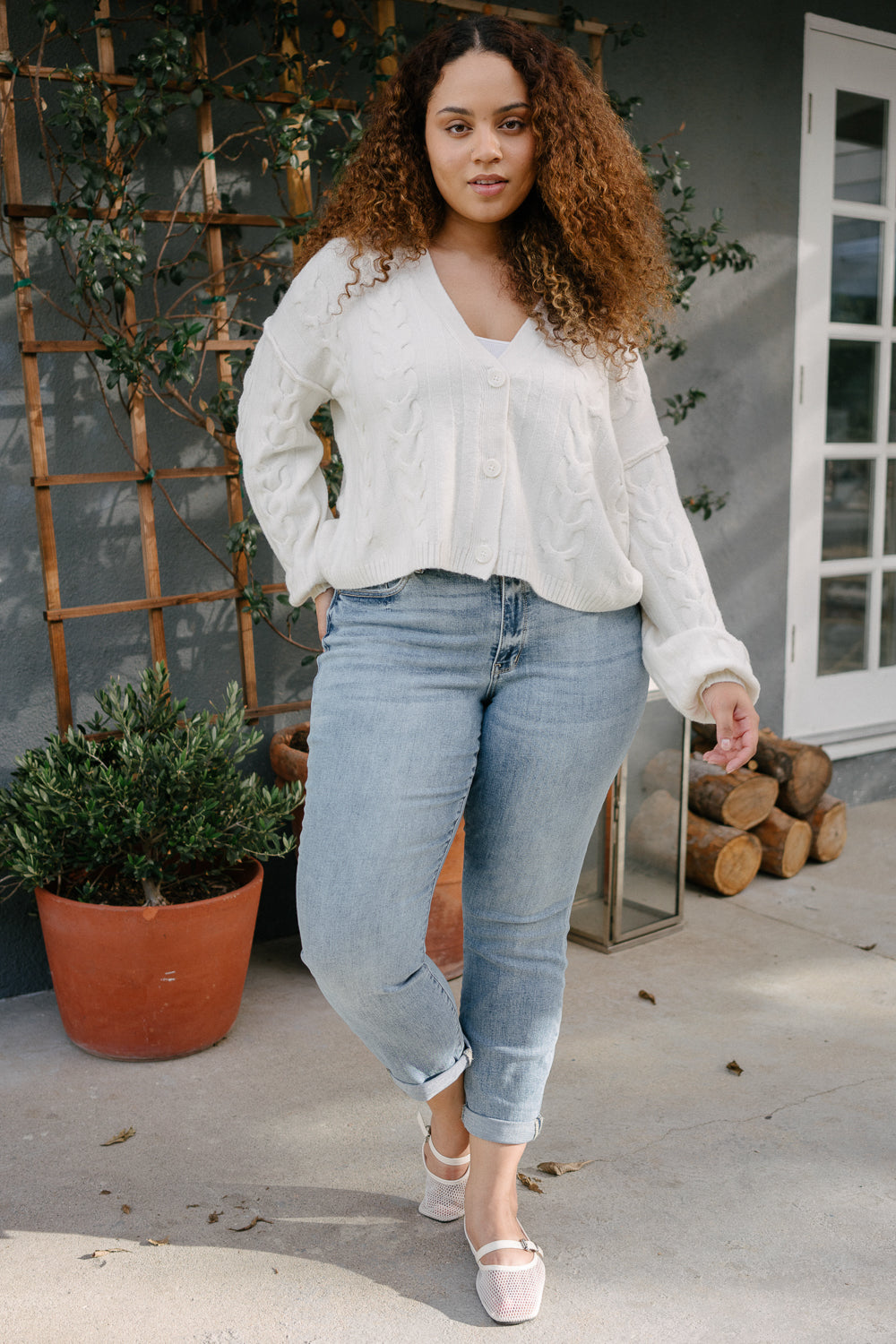 Michelle Vintage Wash Boyfriend Jeans – PLUS