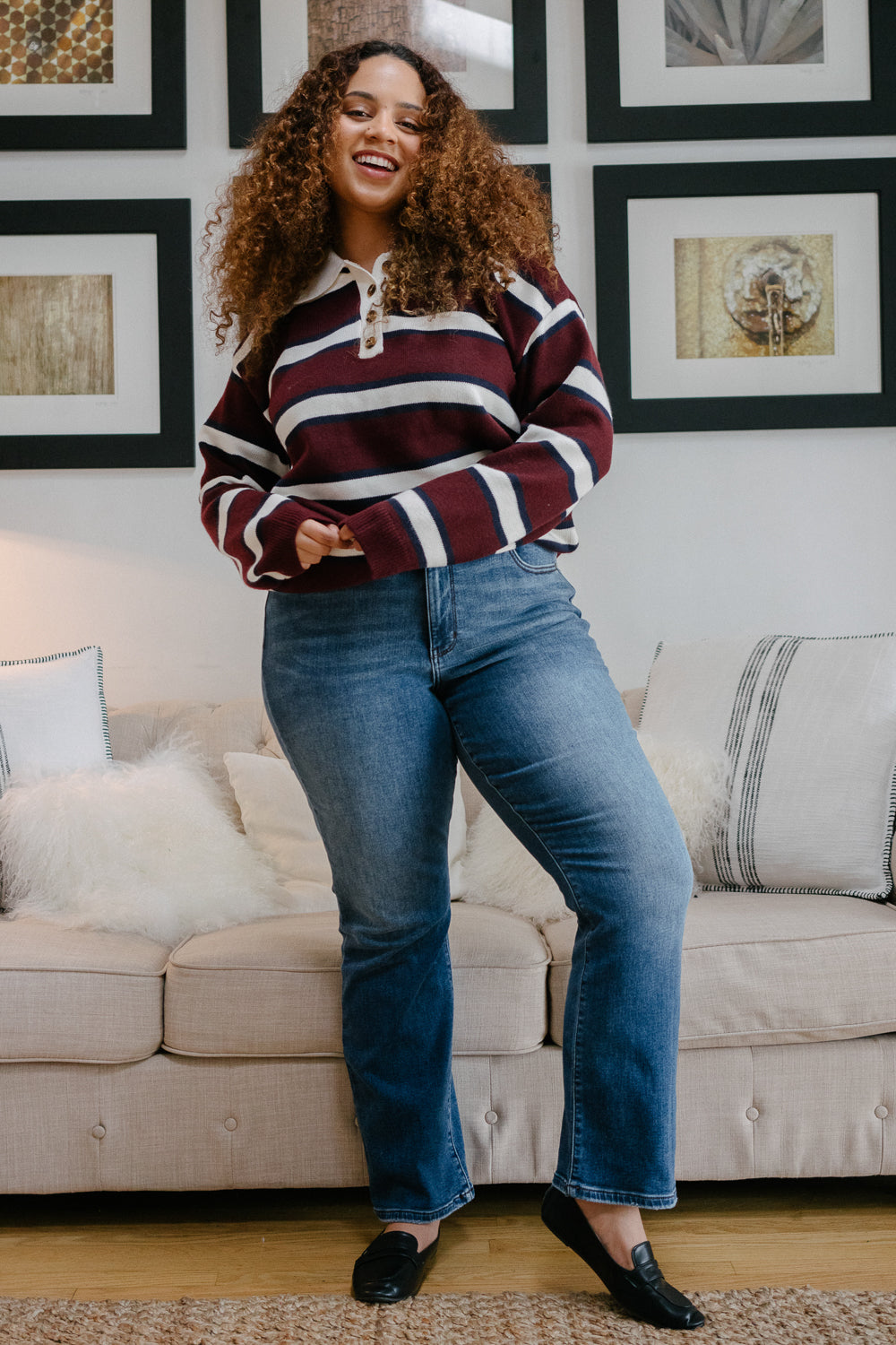 Tanya Mid Rise Thermal Bootcut Jeans – PLUS