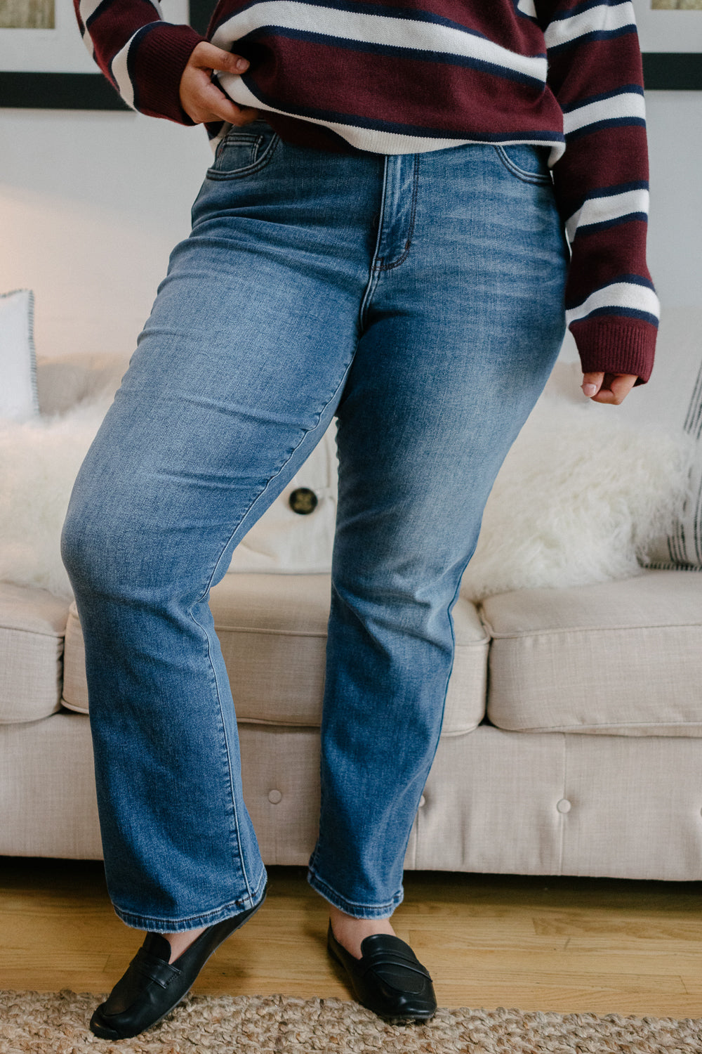 Tanya Mid Rise Thermal Bootcut Jeans - PLUS - Image 3