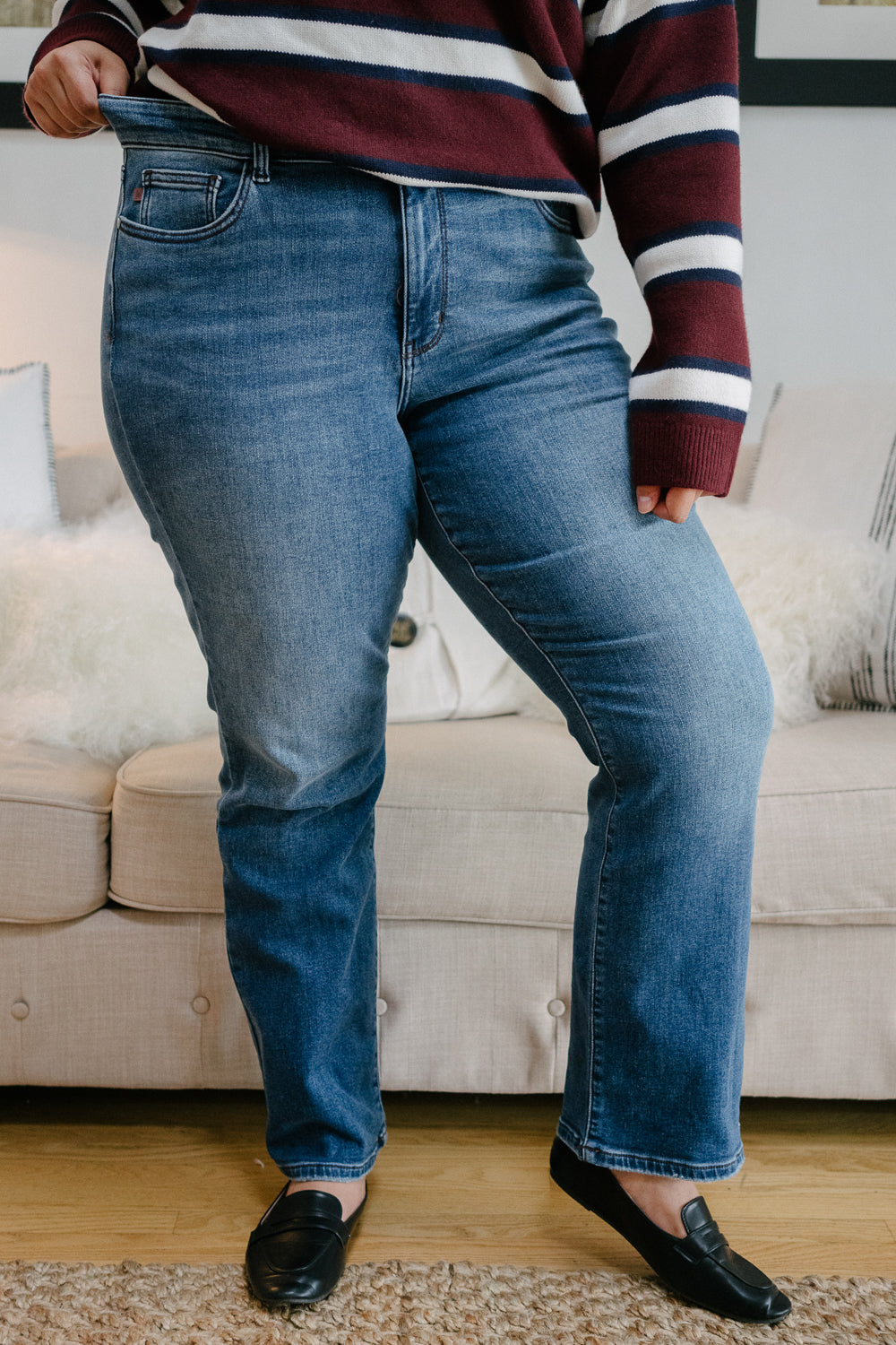 Tanya Mid Rise Thermal Bootcut Jeans - PLUS - Image 5