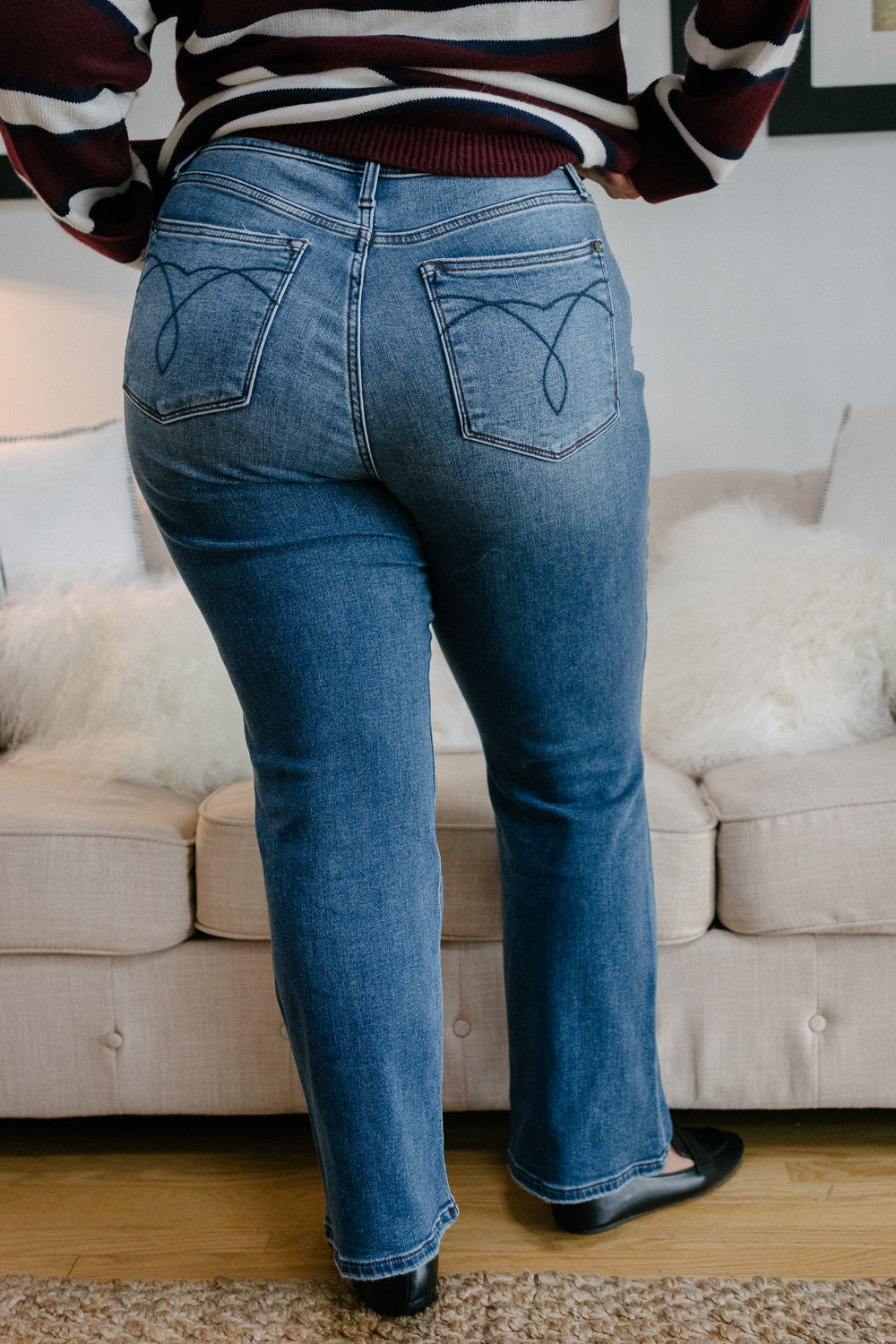 Tanya Mid Rise Thermal Bootcut Jeans - PLUS - Image 7