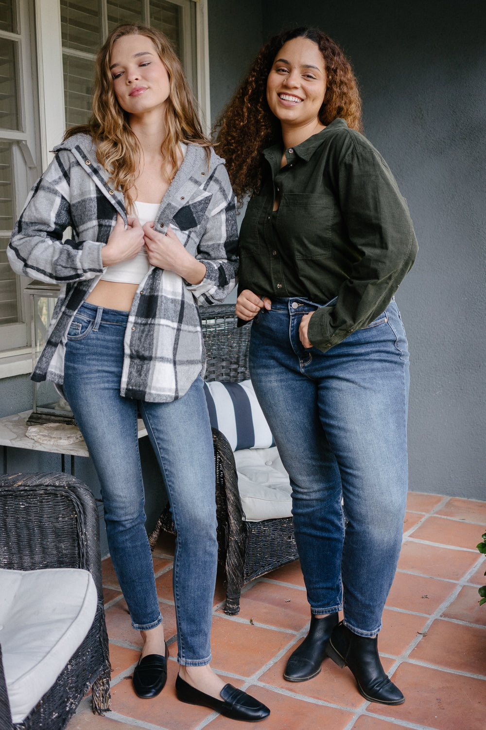 Jennifer Mid Rise Thermal Skinny Jeans - Image 9