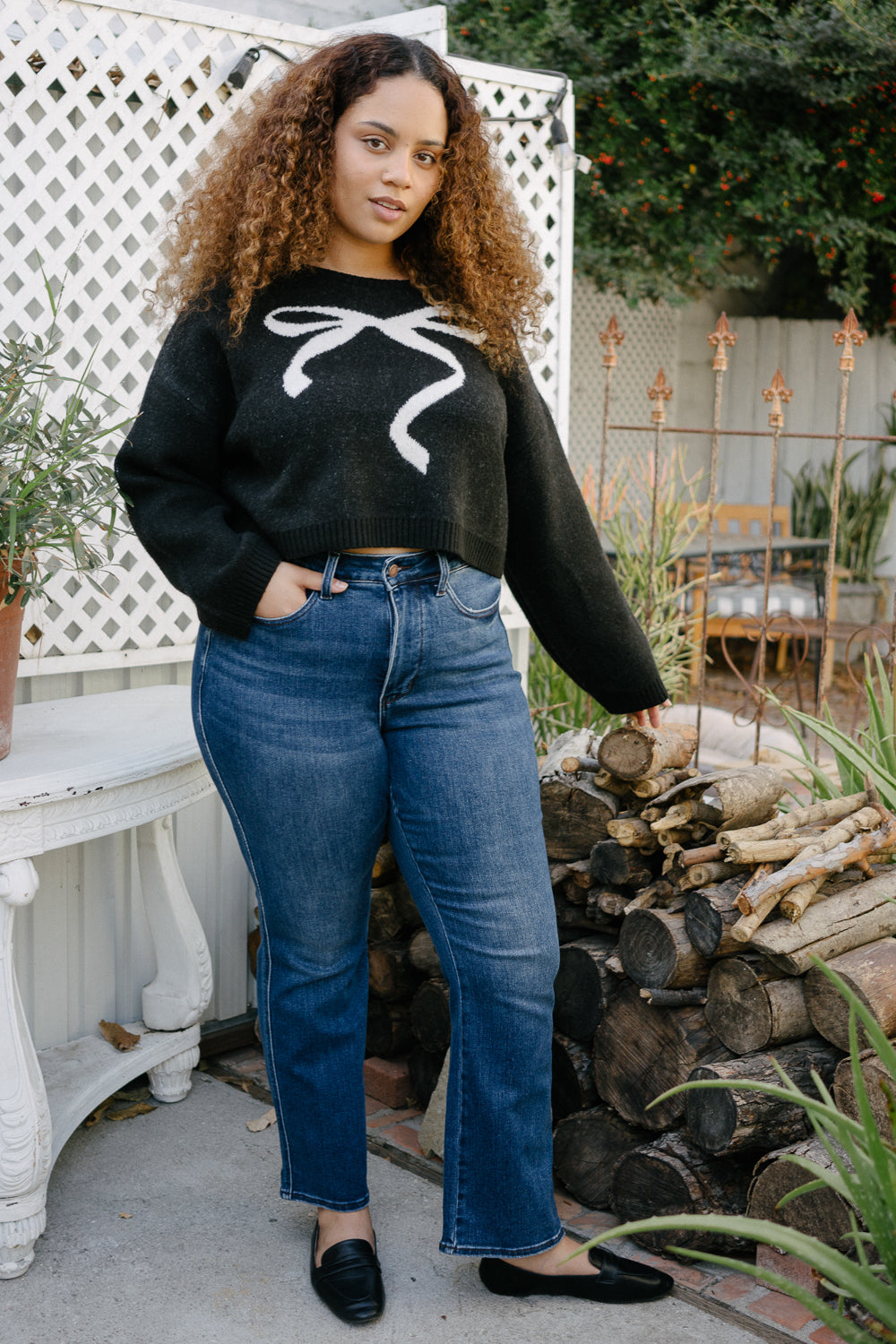 Nadine High Rise Tummy Control Bootcut Jeans – PLUS