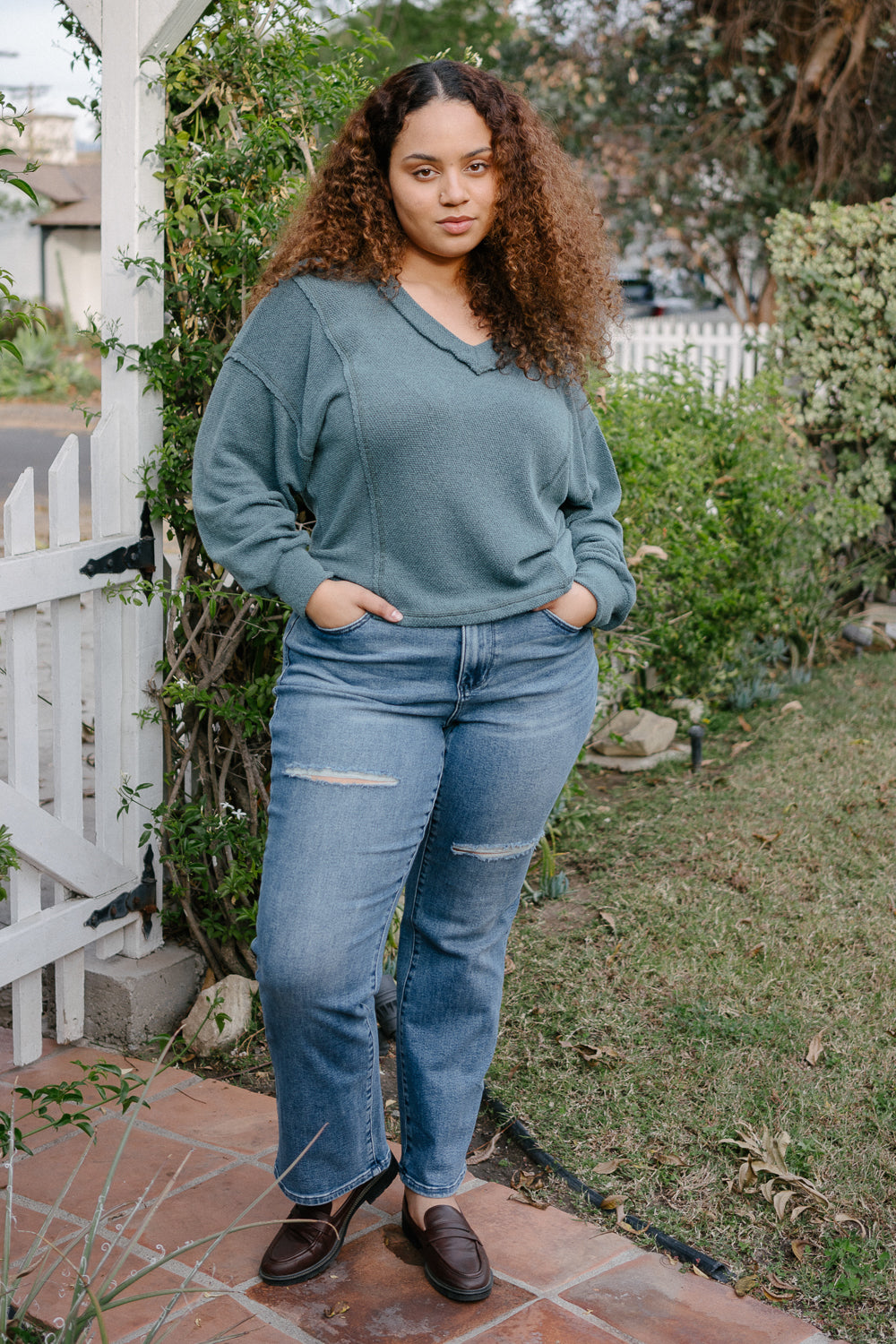 Ophelia Mid Rise Dad Jeans - PLUS - Image 3