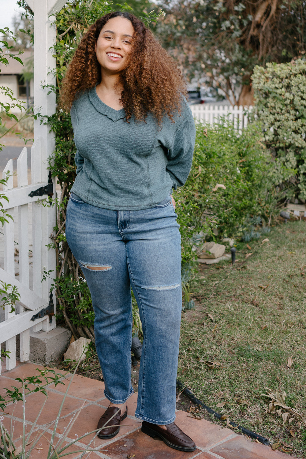 Ophelia Mid Rise Dad Jeans - PLUS - Image 2